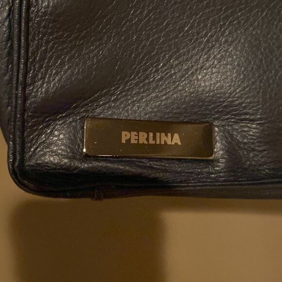 Perlina Black Shoulder Bag Purse Satchel - Picture 3 of 9